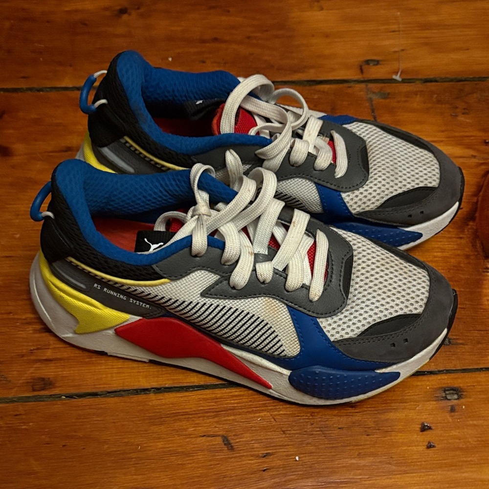 Puma Kids Blue and Red Sneakers